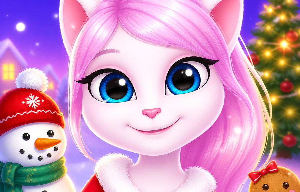 Cat Girl Christmas Decor Game